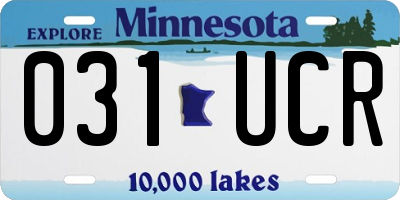 MN license plate 031UCR