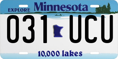 MN license plate 031UCU