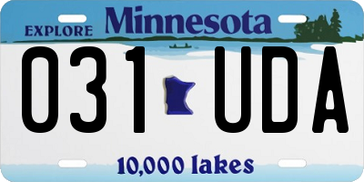 MN license plate 031UDA