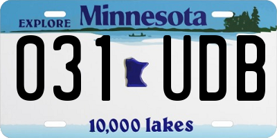 MN license plate 031UDB
