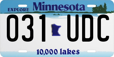 MN license plate 031UDC