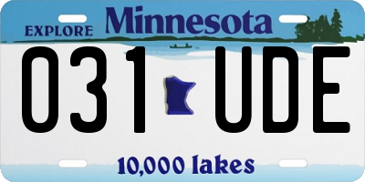 MN license plate 031UDE
