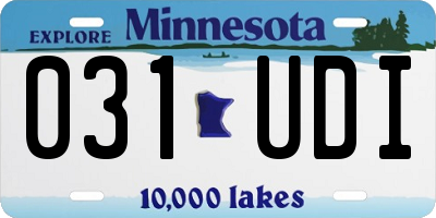 MN license plate 031UDI