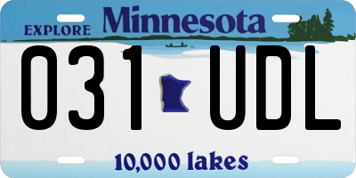 MN license plate 031UDL
