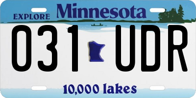 MN license plate 031UDR