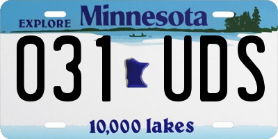 MN license plate 031UDS