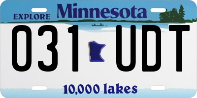 MN license plate 031UDT