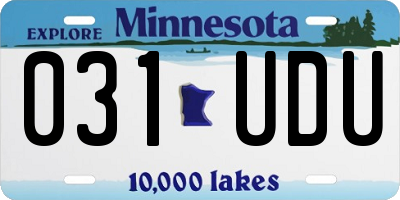 MN license plate 031UDU