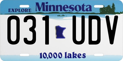 MN license plate 031UDV