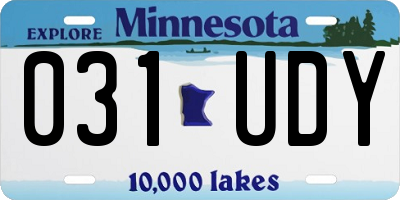 MN license plate 031UDY