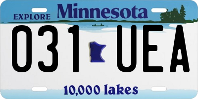 MN license plate 031UEA