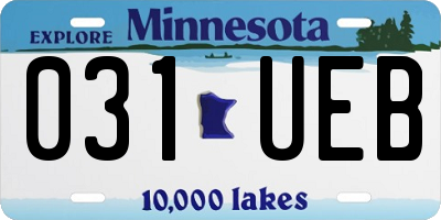 MN license plate 031UEB