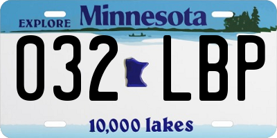 MN license plate 032LBP