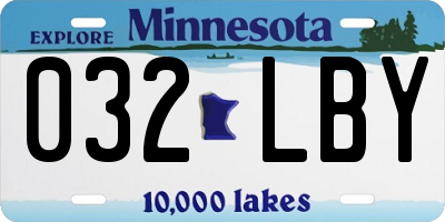 MN license plate 032LBY
