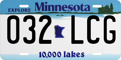 MN license plate 032LCG