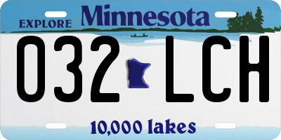 MN license plate 032LCH
