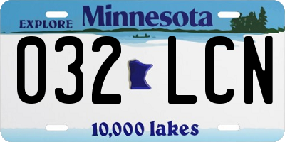 MN license plate 032LCN