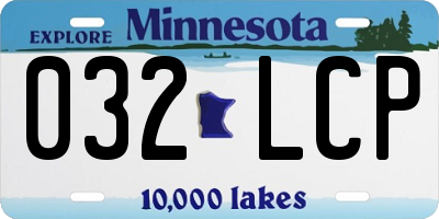MN license plate 032LCP