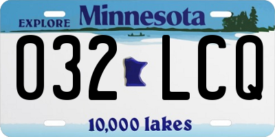 MN license plate 032LCQ