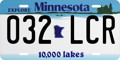 MN license plate 032LCR