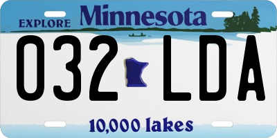 MN license plate 032LDA