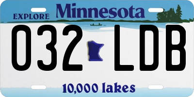 MN license plate 032LDB