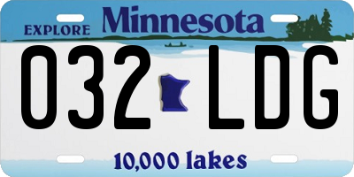 MN license plate 032LDG