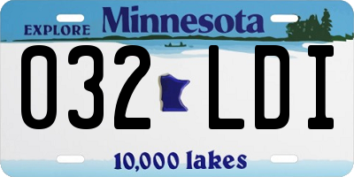 MN license plate 032LDI