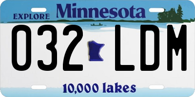 MN license plate 032LDM