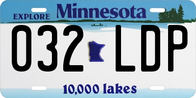 MN license plate 032LDP