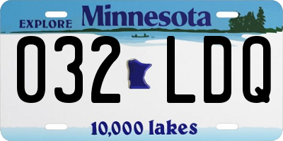 MN license plate 032LDQ