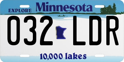 MN license plate 032LDR