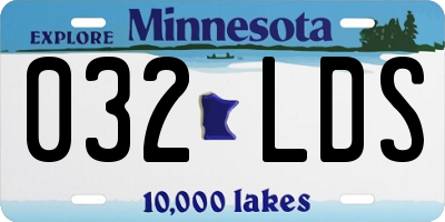 MN license plate 032LDS