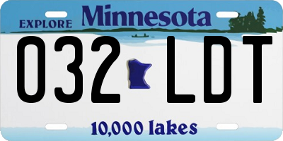 MN license plate 032LDT