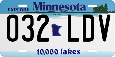 MN license plate 032LDV