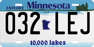 MN license plate 032LEJ
