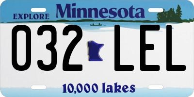 MN license plate 032LEL
