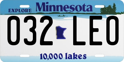 MN license plate 032LEO