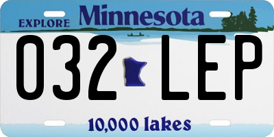 MN license plate 032LEP