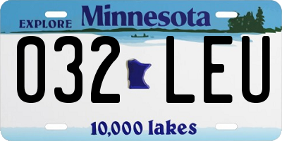 MN license plate 032LEU