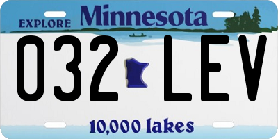 MN license plate 032LEV