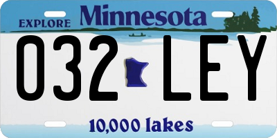 MN license plate 032LEY