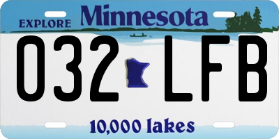 MN license plate 032LFB