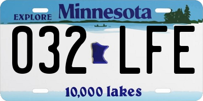 MN license plate 032LFE