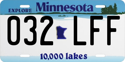MN license plate 032LFF
