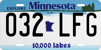 MN license plate 032LFG