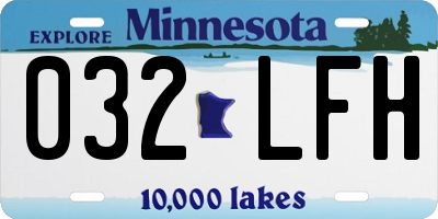 MN license plate 032LFH