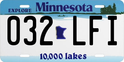 MN license plate 032LFI
