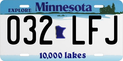 MN license plate 032LFJ