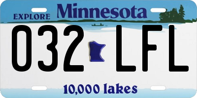 MN license plate 032LFL